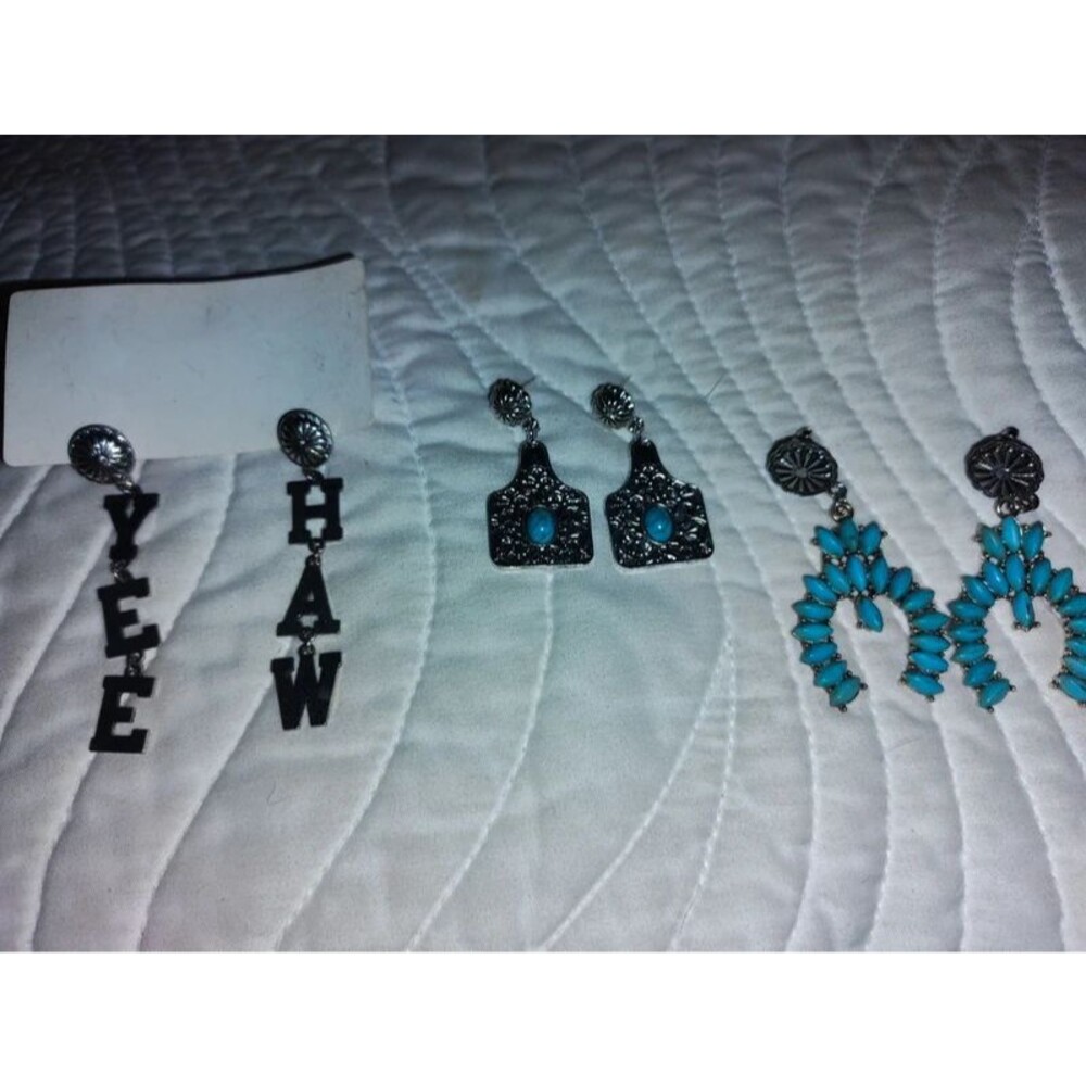 2nd Lot of 3 Western earrings